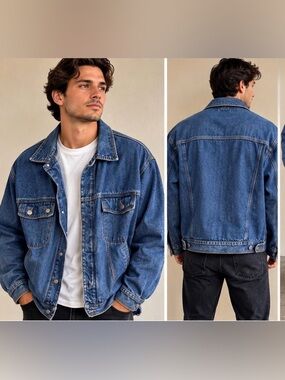 Vintage Echo Jeans NYC Denim Jacket XL 90s Y2K Oversized Baggy Hip Hop Jean Coat